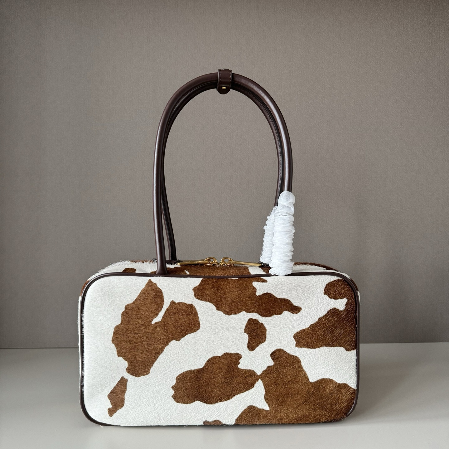 M1v M1v printed leather beau bag 17x30x8.5cm
