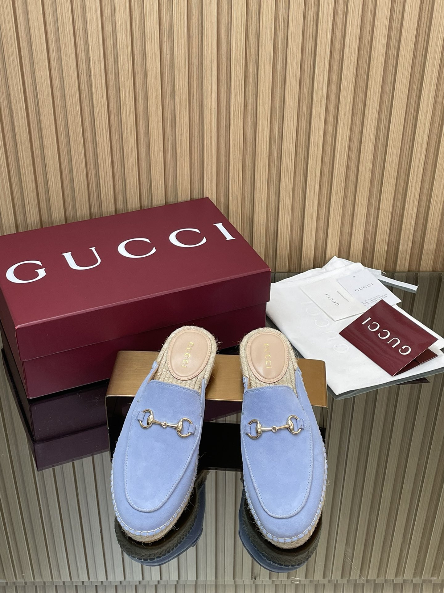 ua G*u*i espadrille mule with horsebit