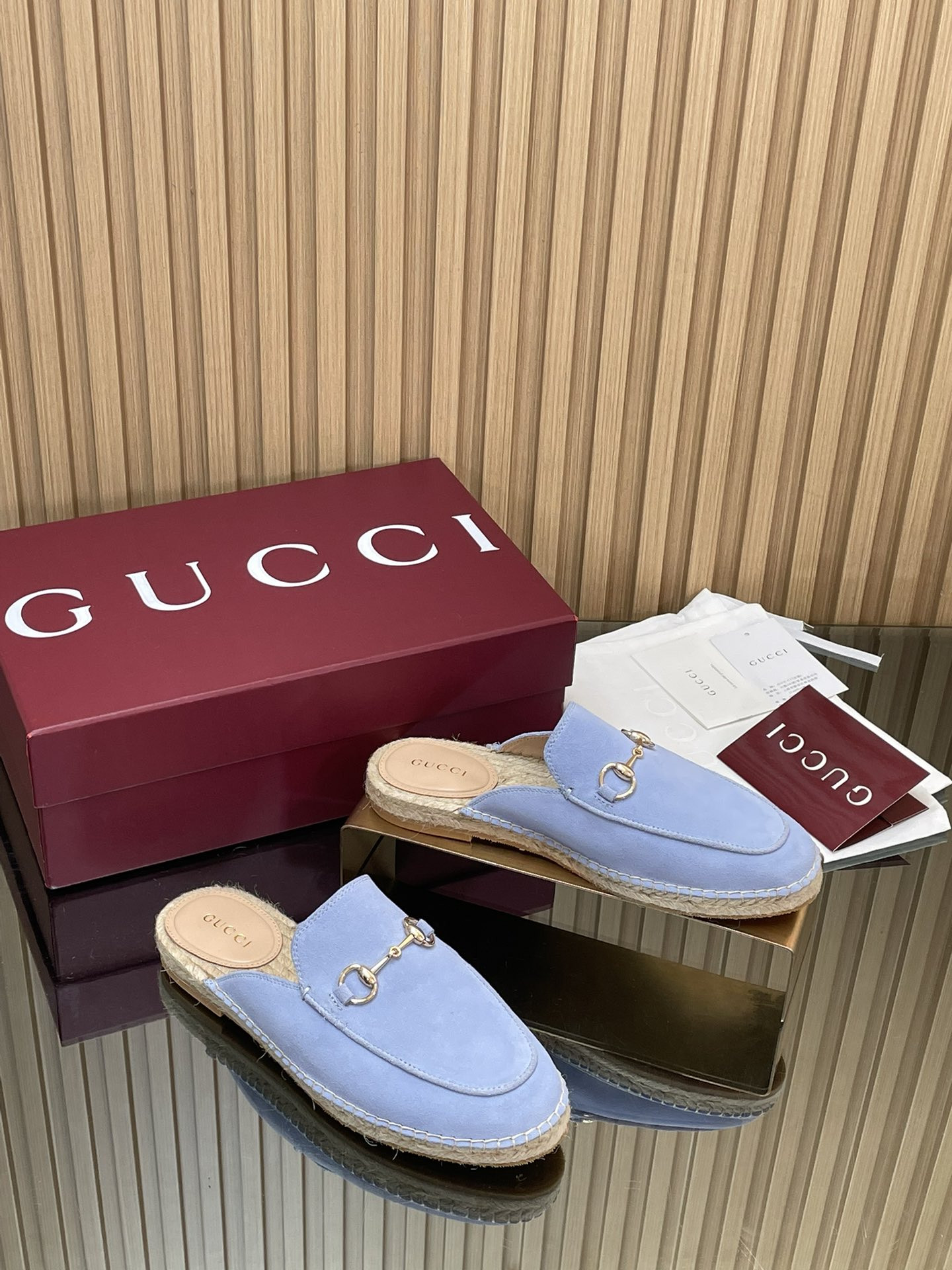 ua G*u*i espadrille mule with horsebit