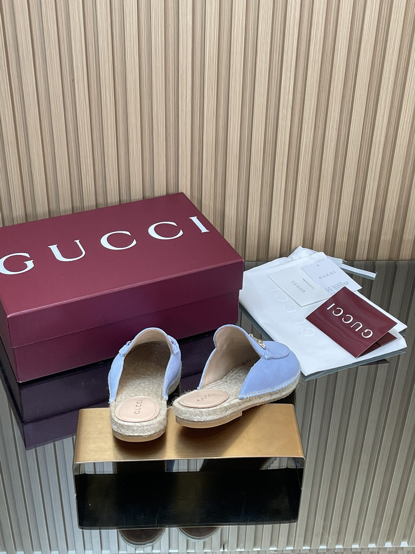 ua G*u*i espadrille mule with horsebit