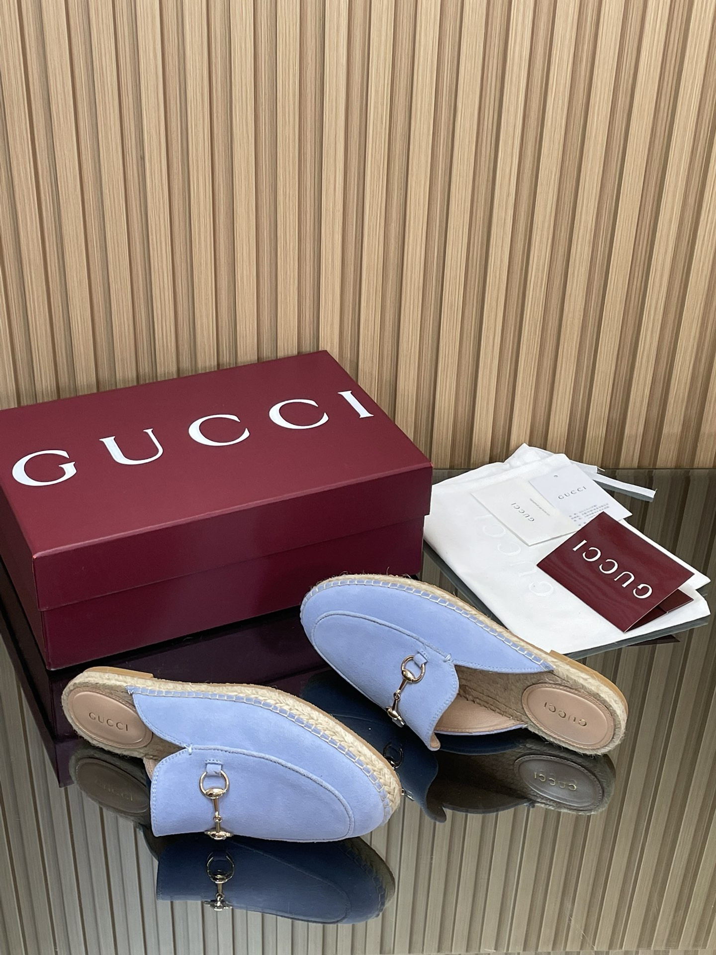 ua G*u*i espadrille mule with horsebit