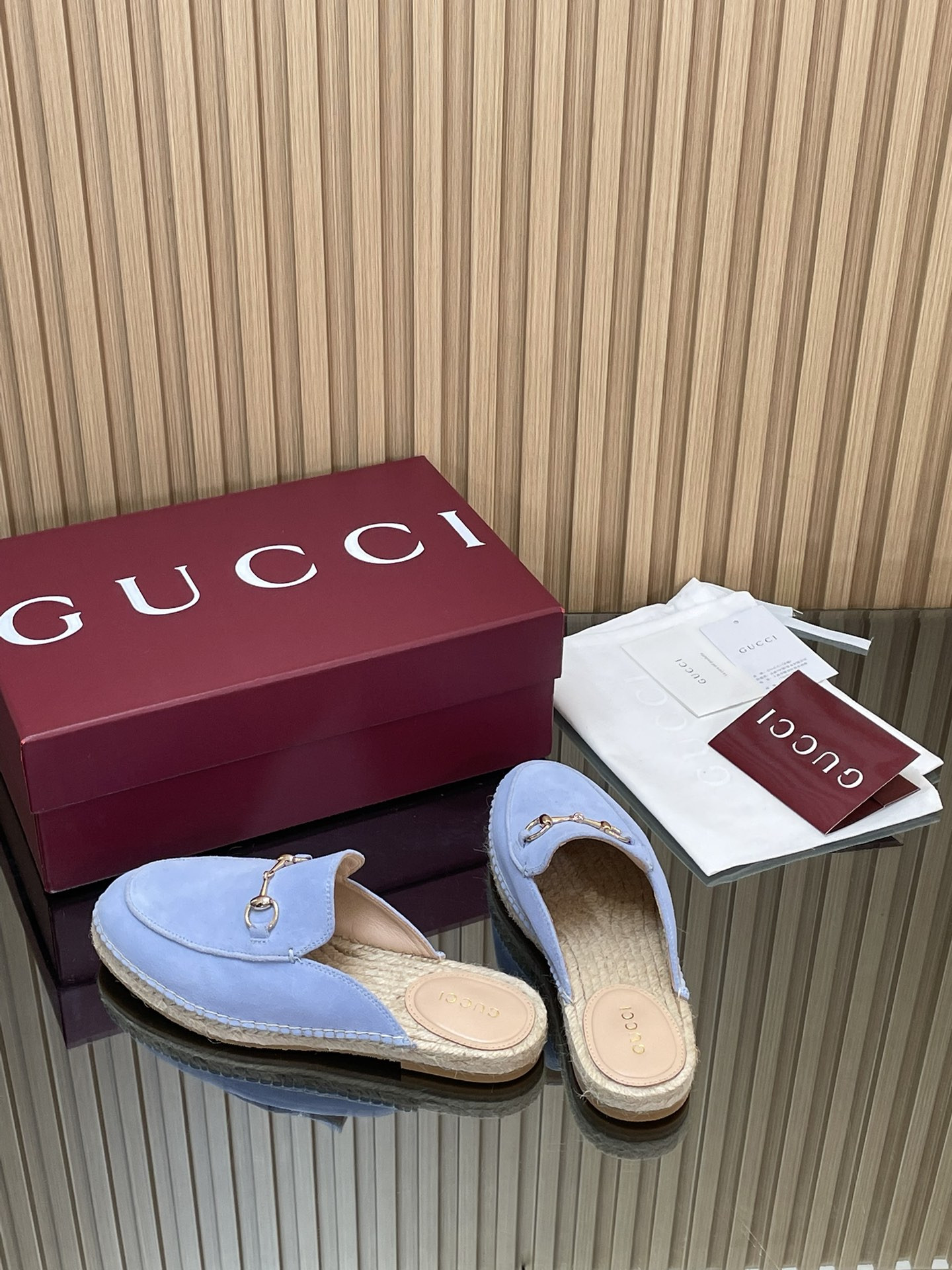 ua G*u*i espadrille mule with horsebit