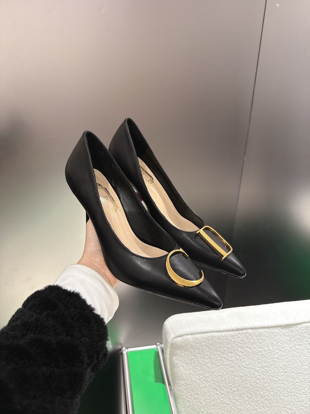 ua D*or initials pump 8.5cm heel