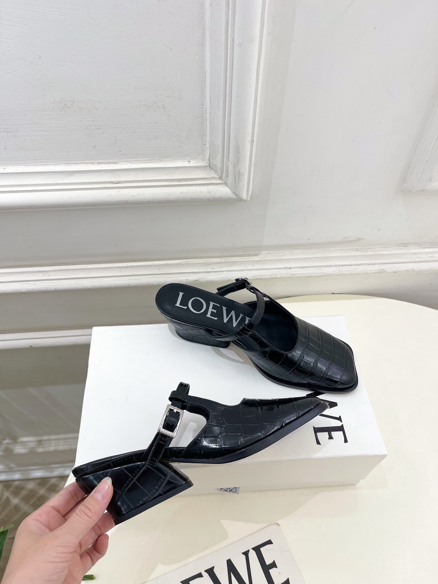 ua L0ew* onda mule 5cm heel