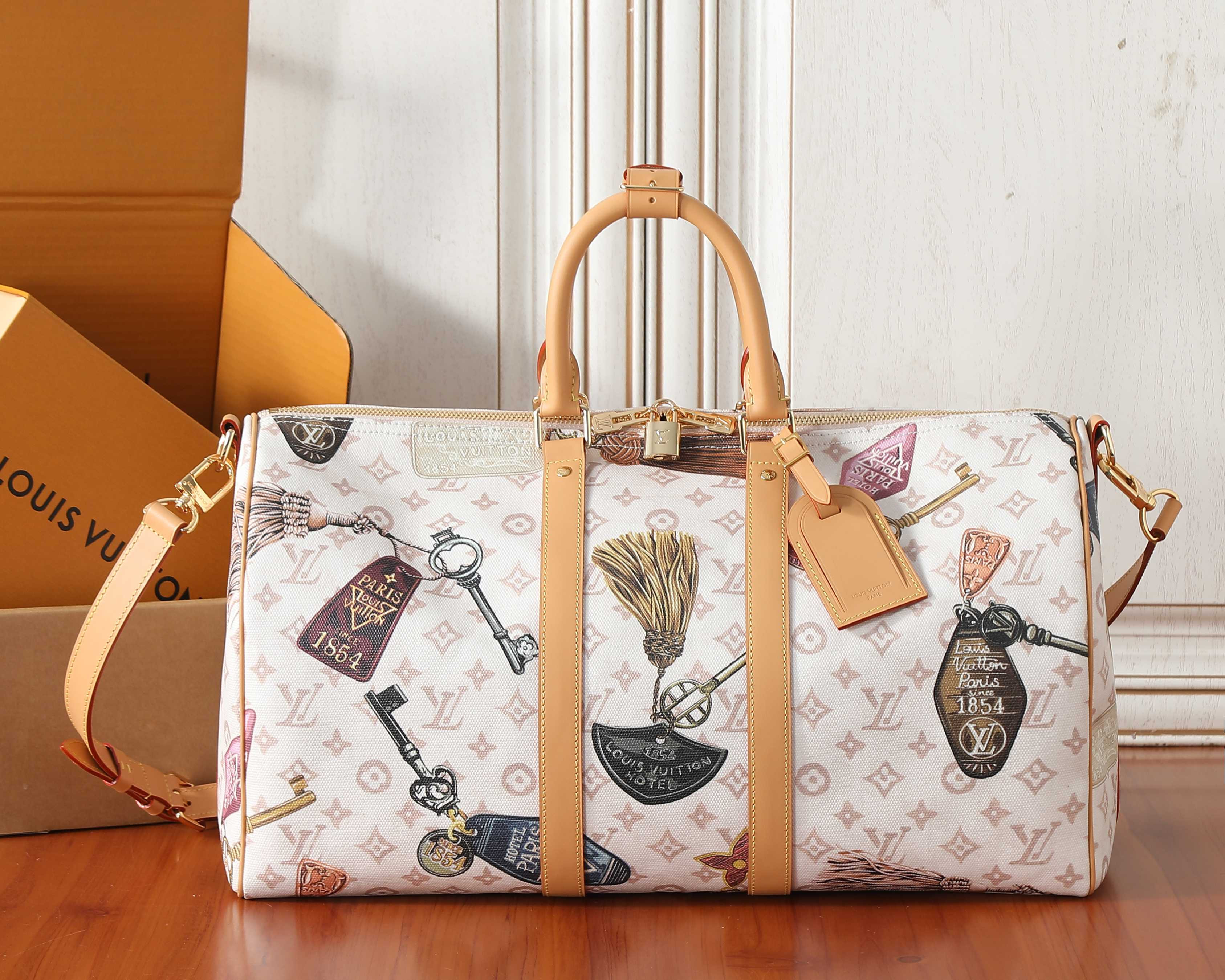 LV KEEPALL BANDOULIÈRE 45 travel bag M28780 45x27x20cm