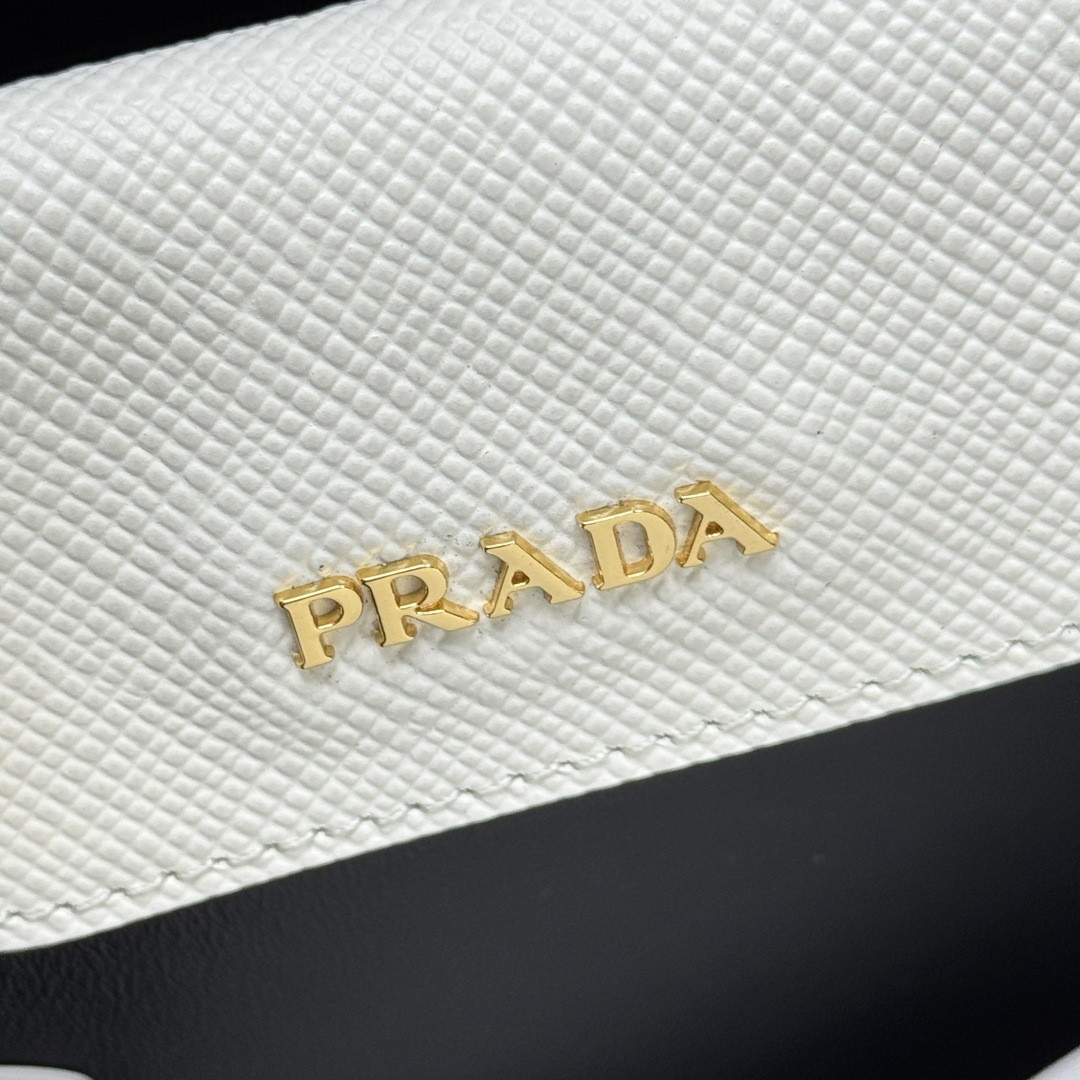 Pra*a double saffiano leather mini-bag 16.5x22.5x11.5cm