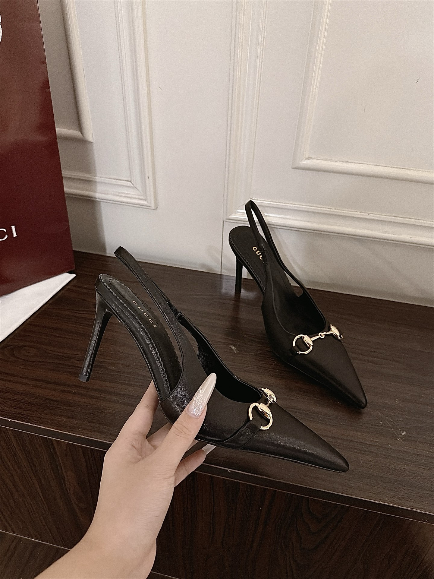 ua G*u*i slingback pump 8cm heel
