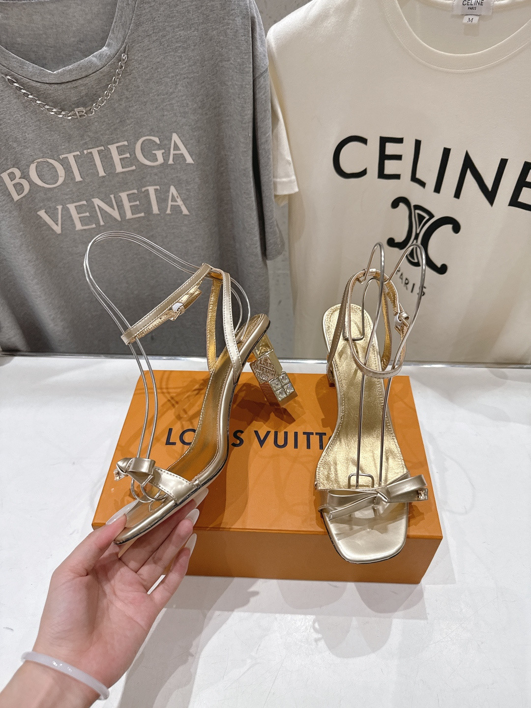 UA LV Cube Sandal 7cm Heel